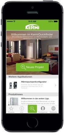 App f?r den „KermiQuickfinder“ zur W?rmebedarfs- und Heizk?rperermittlung