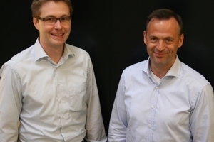  Der neue Verkaufsleiter Holger Binder (links) gemeinsam mit Thomas Musial, Geschäftsführer der Hansgrohe Deutschland Vertriebsgesellschaft 